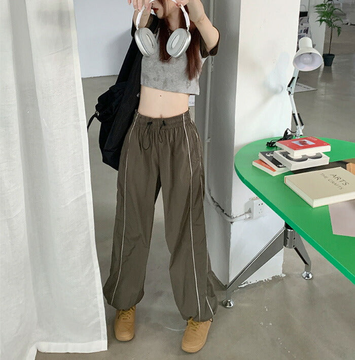 KICKSEWING（キックスウィング）ナイロンサイドラインジョガーパンツ
