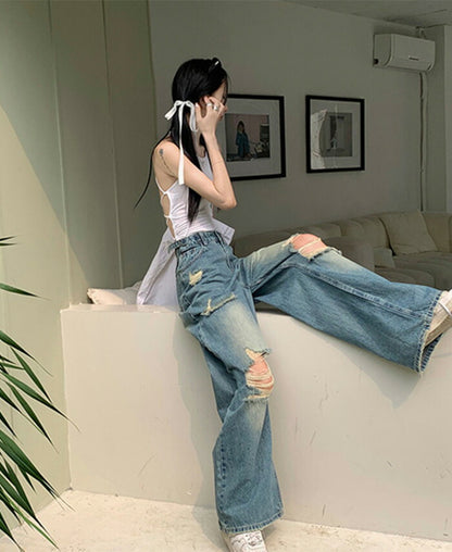 KICKSEWING（キックスウィング）アッシュワイドビンテージデニムパンツ