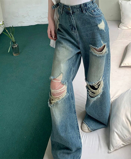 KICKSEWING（キックスウィング）アッシュワイドビンテージデニムパンツ