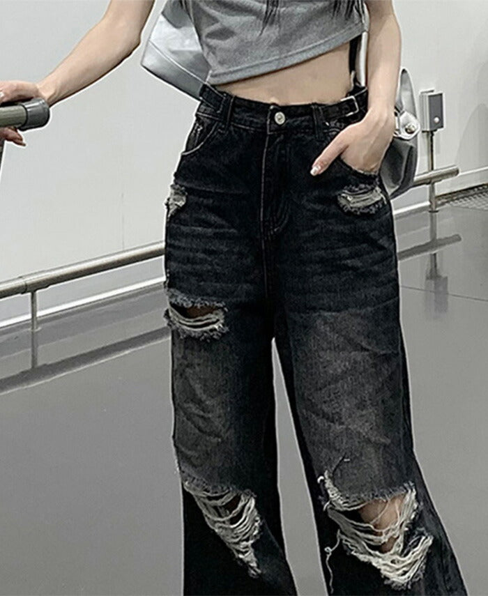 KICKSEWING（キックスウィング）アッシュワイドビンテージデニムパンツ