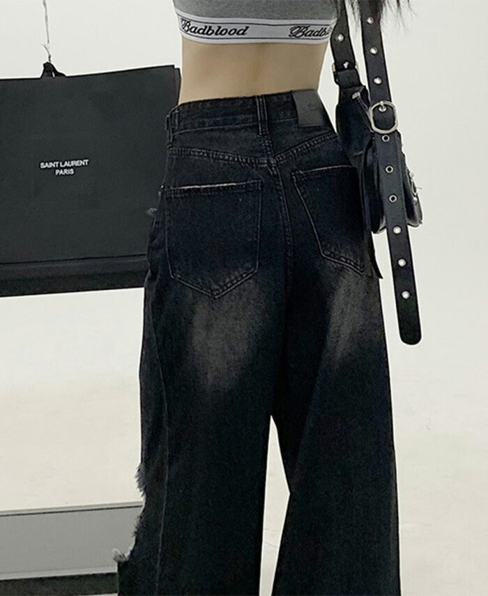 KICKSEWING（キックスウィング）アッシュワイドビンテージデニムパンツ