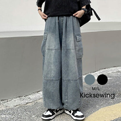 KICKSEWING（キックスウィング）イノットワイドデニムジーンズ
