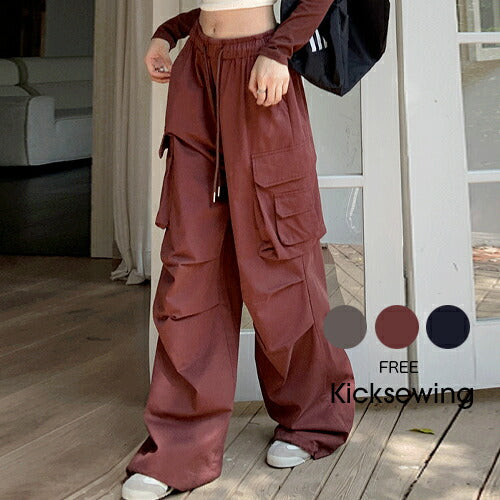 KICKSEWING（キックスウィング）トレントバンディングワイドカーゴパンツ