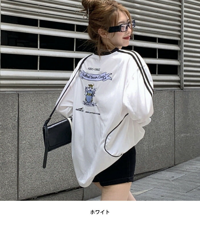 KICKSEWING（キックスウィング）レーシングデザインオーバー配色スウェット
