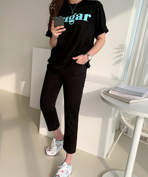 NANING9(ナンニング)Sugar半袖Tシャツ