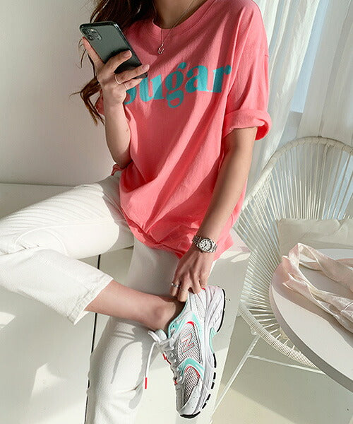 NANING9(ナンニング)Sugar半袖Tシャツ