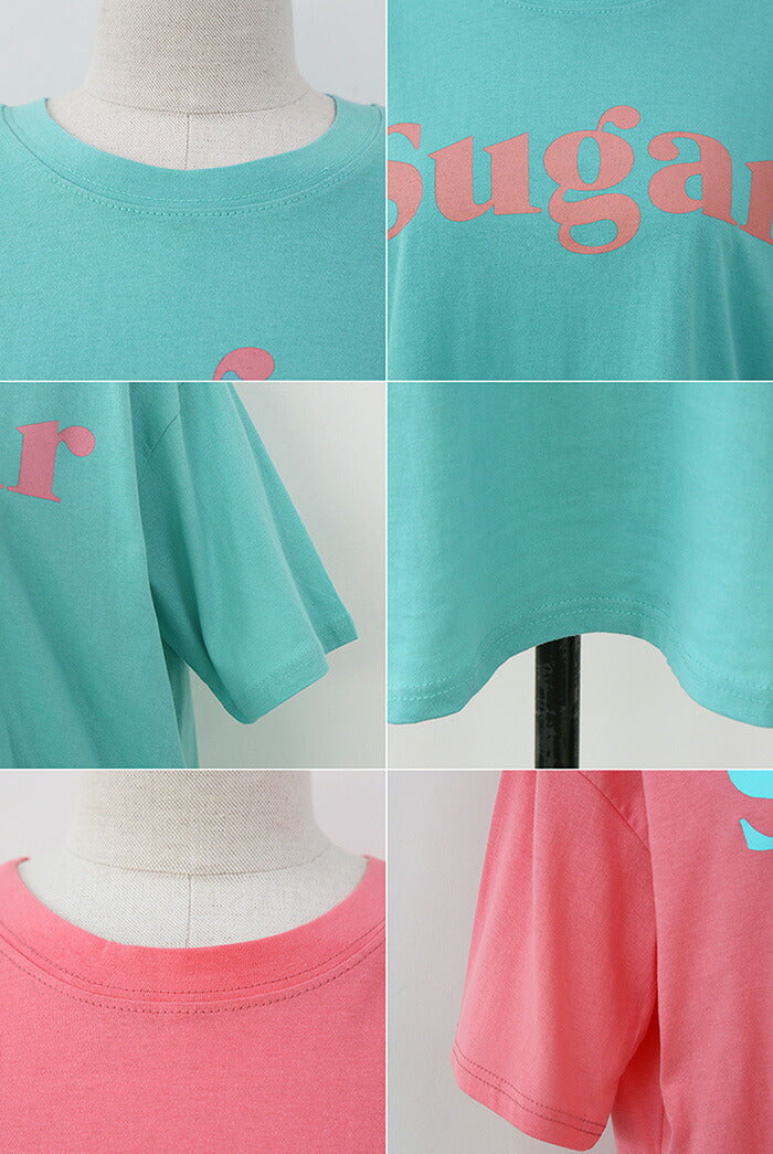 NANING9(ナンニング)Sugar半袖Tシャツ