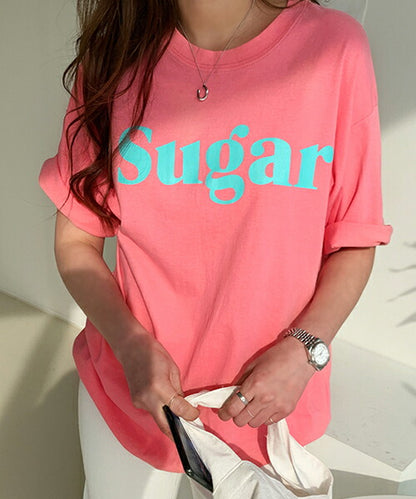 NANING9(ナンニング)Sugar半袖Tシャツ