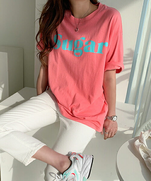 NANING9(ナンニング)Sugar半袖Tシャツ