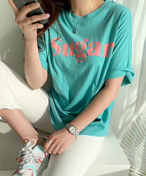 NANING9(ナンニング)Sugar半袖Tシャツ