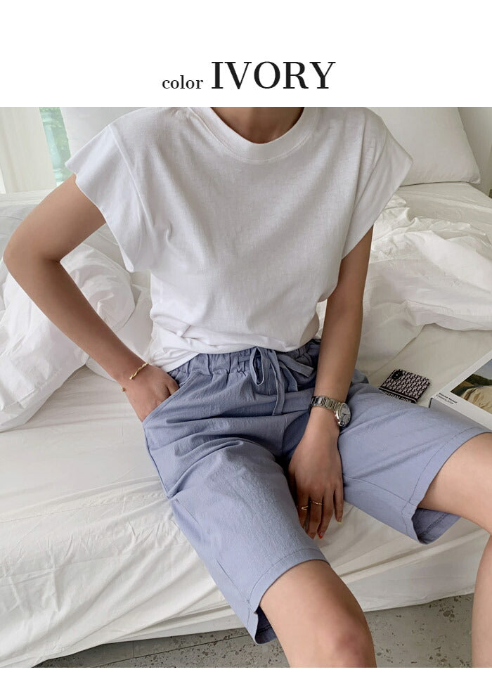NANING9コラボ フレンチスリーブTシャツ