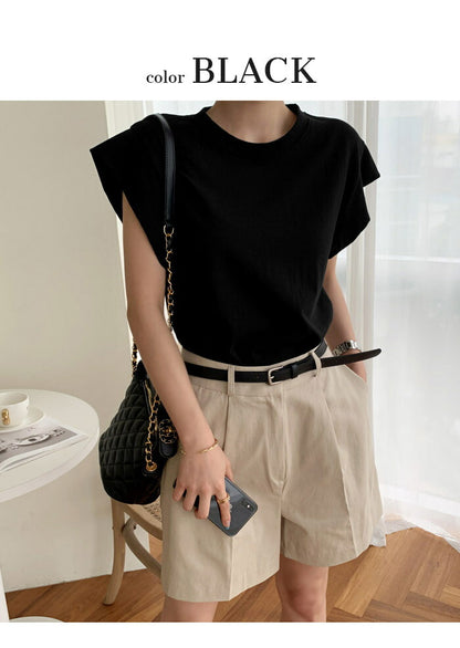 NANING9コラボ フレンチスリーブTシャツ
