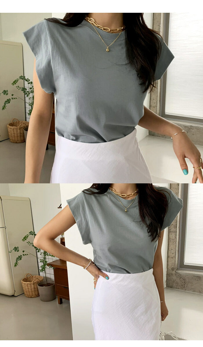 NANING9コラボ フレンチスリーブTシャツ