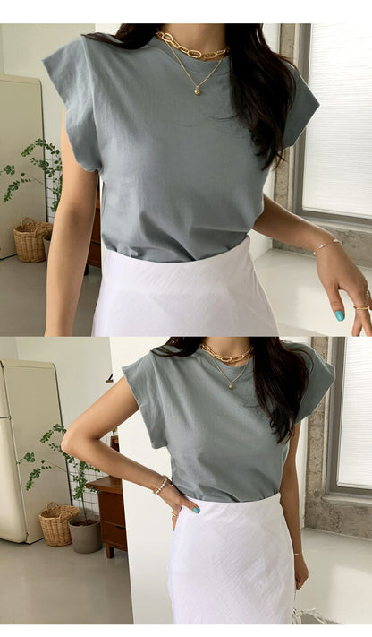 NANING9コラボ フレンチスリーブTシャツ