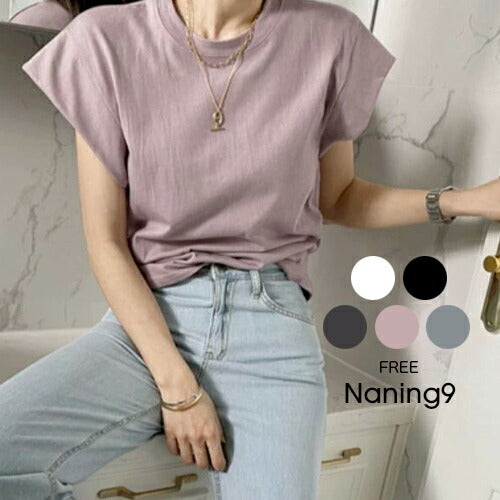 NANING9コラボ フレンチスリーブTシャツ