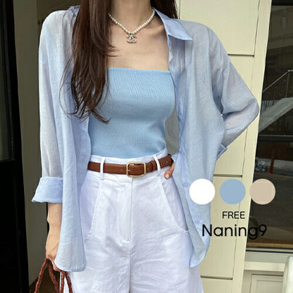 NANING9(ナンニング)ホディフキャミソールシャツセット