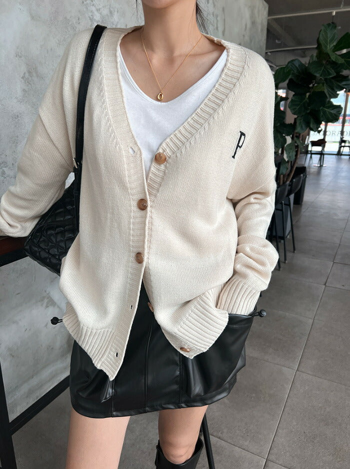 NANING9(ナンニング)センピオ オーバーサイズ ニット カーディガン