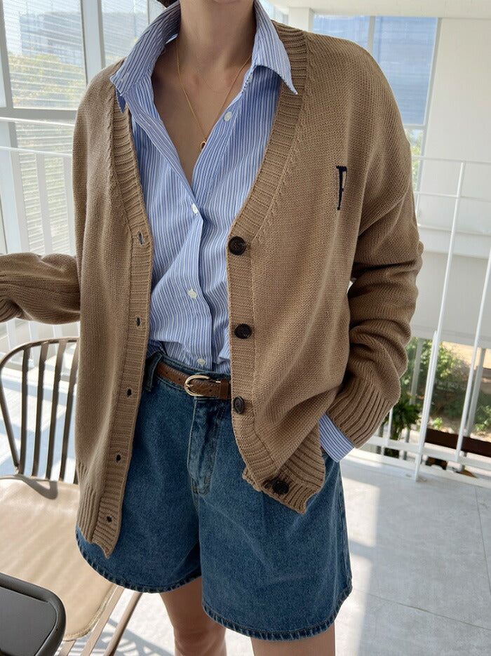 NANING9(ナンニング)センピオ オーバーサイズ ニット カーディガン