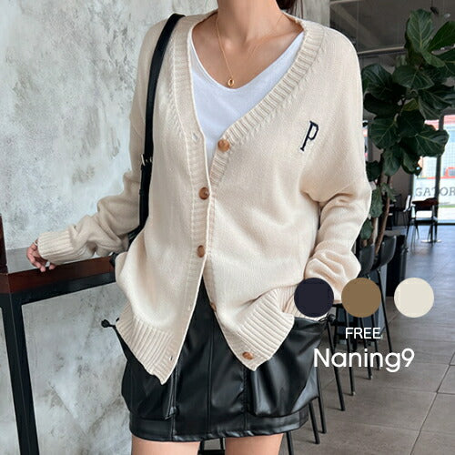 NANING9(ナンニング)センピオ オーバーサイズ ニット カーディガン