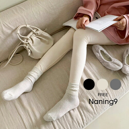 NANING9(ナンニング)ベノフ ハイウエスト起毛レギンス
