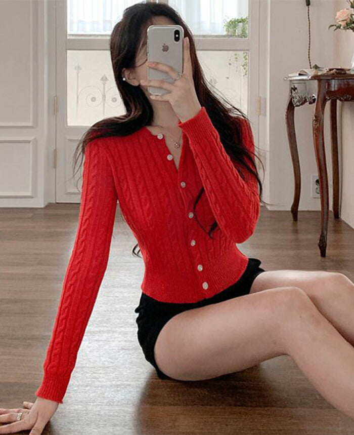 Secon'de secon(セカンドセカン)リバーツイスト cardigan