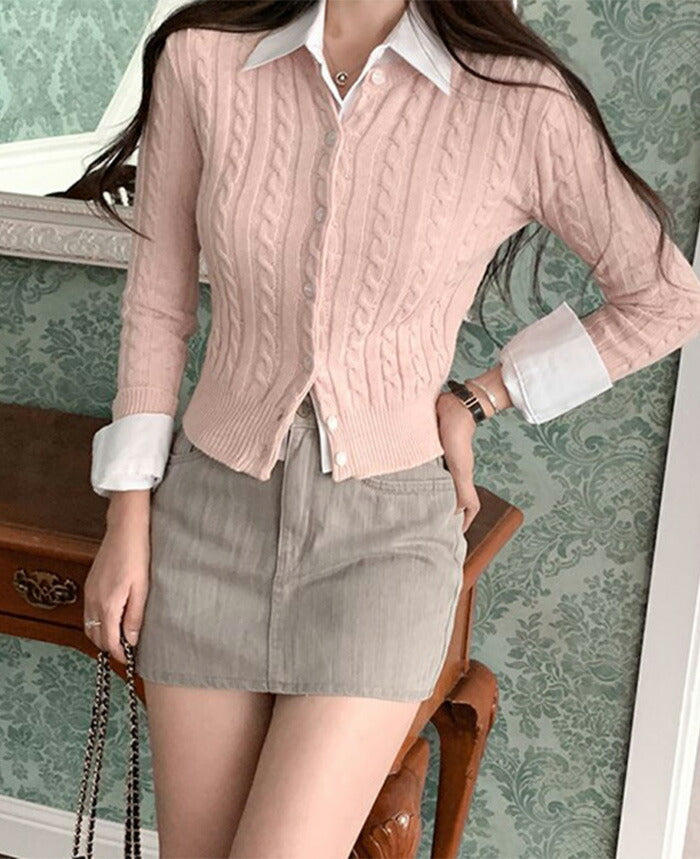 Secon'de secon(セカンドセカン)リバーツイスト cardigan
