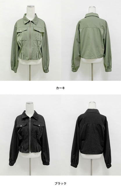 Secon'de secon(セカンドセカン)セミクロップフェイクレザージャケット