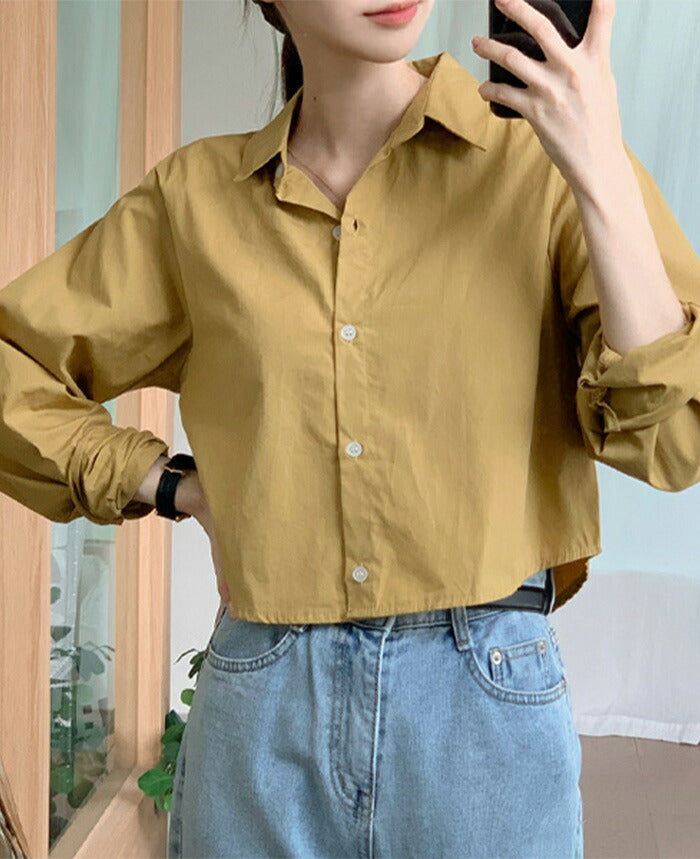 SHOPPERLAND(ショッパーランド)Standard Crop Long Sleeve Shirt
