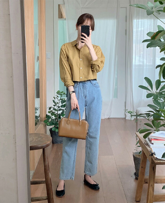 SHOPPERLAND(ショッパーランド)Standard Crop Long Sleeve Shirt