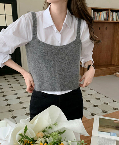 SHOPPERLAND(ショッパーランド)Standard Crop Long Sleeve Shirt
