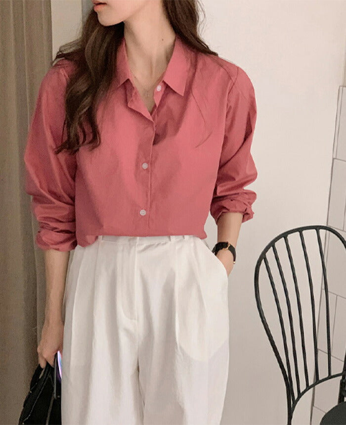 SHOPPERLAND(ショッパーランド)Standard Crop Long Sleeve Shirt