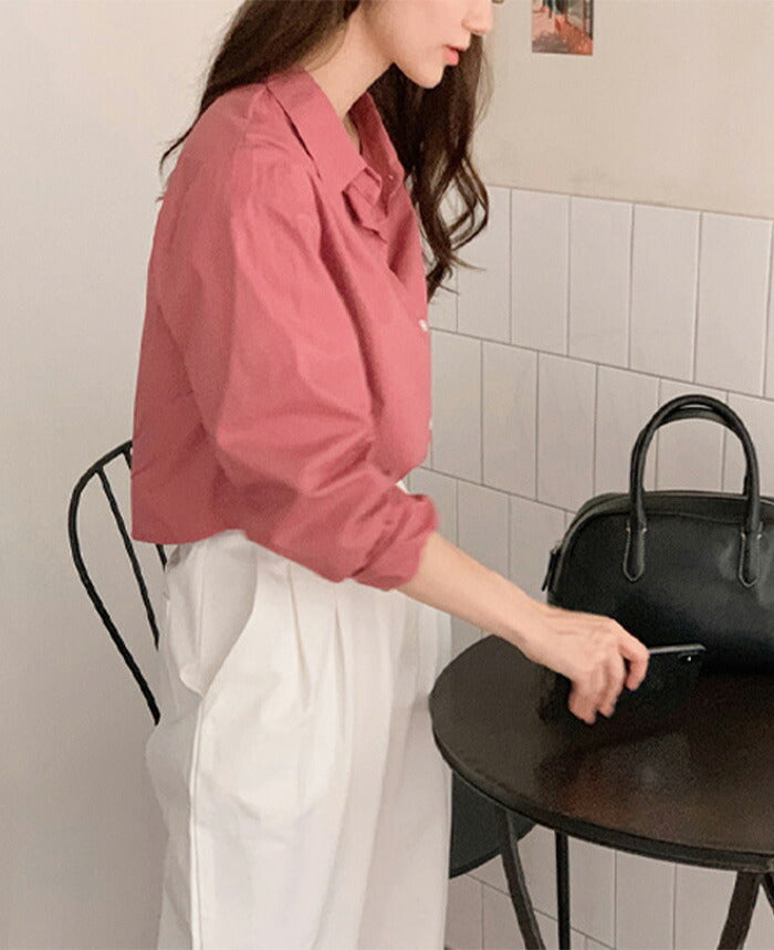 SHOPPERLAND(ショッパーランド)Standard Crop Long Sleeve Shirt