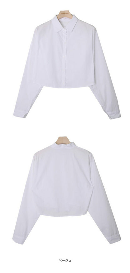 SHOPPERLAND(ショッパーランド)Standard Crop Long Sleeve Shirt