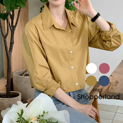 SHOPPERLAND(ショッパーランド)Standard Crop Long Sleeve Shirt