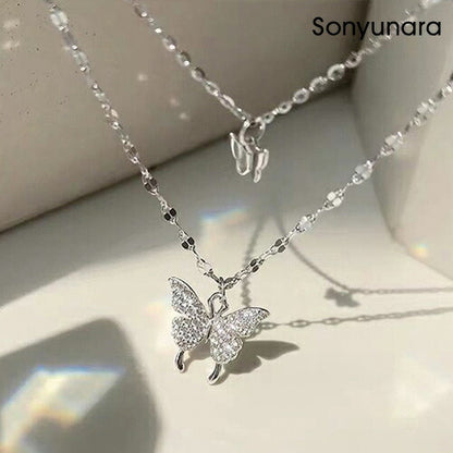 ■SONYUNARA(ソニョナラ)2連バタフライレイヤードネックレス