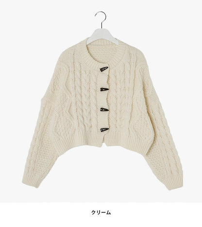 SONYUNARA(ソニョナラ)ビンテージダッフルクロップニットカーディガン