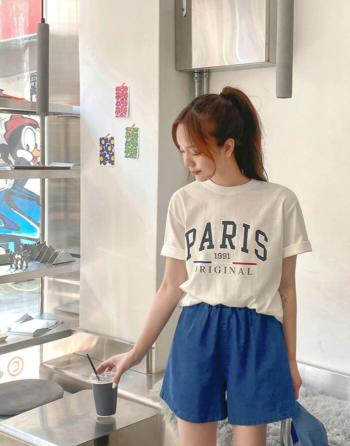 SONYUNARA(ソニョナラ)PARIS英文プリントTシャツ