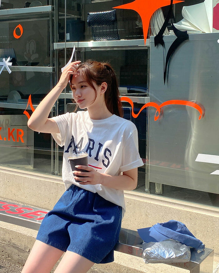 SONYUNARA(ソニョナラ)PARIS英文プリントTシャツ
