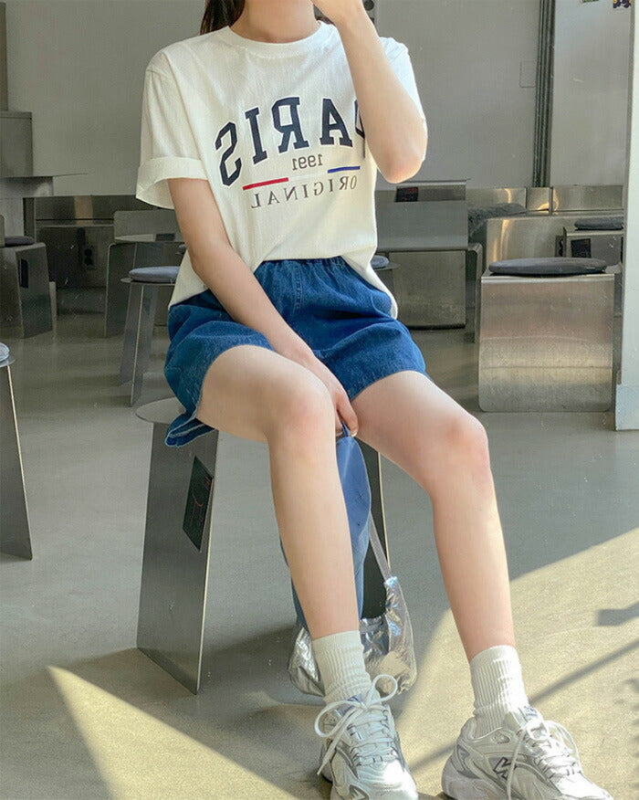 SONYUNARA(ソニョナラ)PARIS英文プリントTシャツ