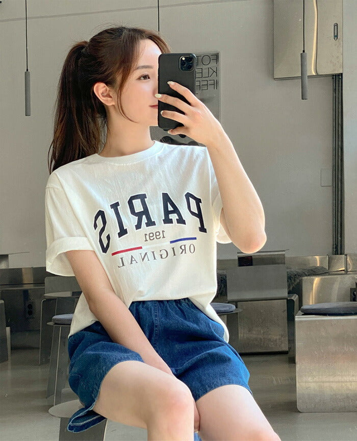 SONYUNARA(ソニョナラ)PARIS英文プリントTシャツ