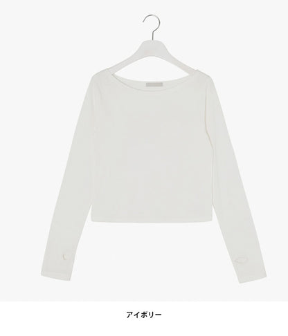 SONYUNARA(ソニョナラ)ボートネックウォーマー長袖Tシャツ5色(起毛)