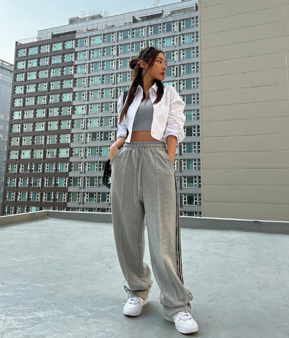 ULAN(ユーラン)(UNISEX) ラインストリングパンツ