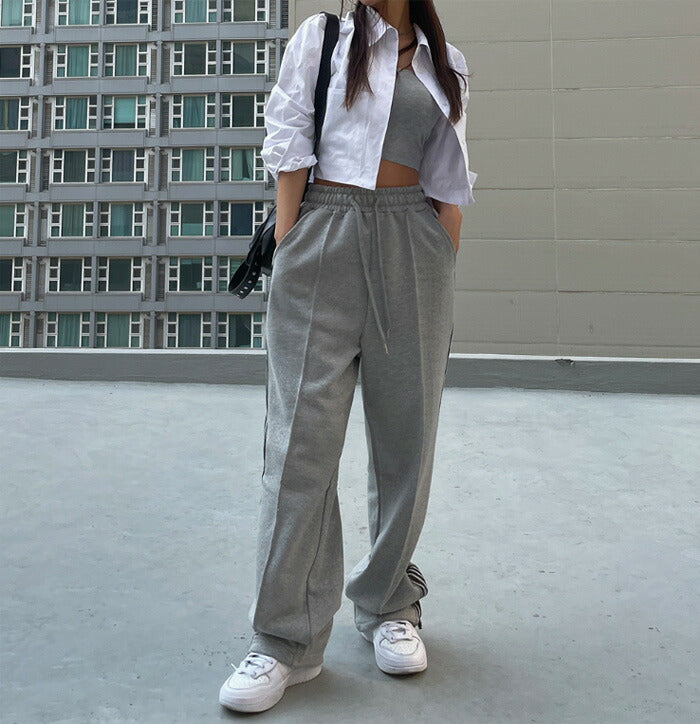 ULAN(ユーラン)(UNISEX) ラインストリングパンツ