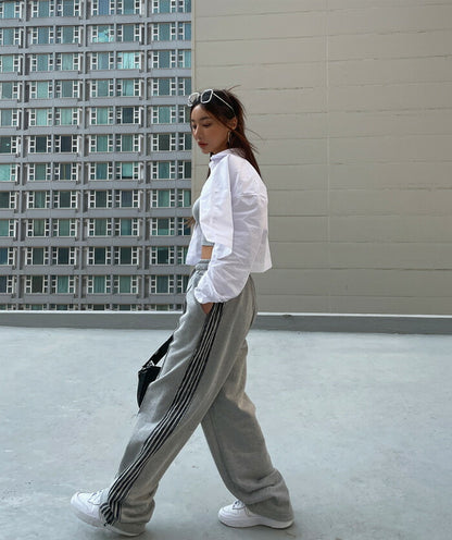 ULAN(ユーラン)(UNISEX) ラインストリングパンツ