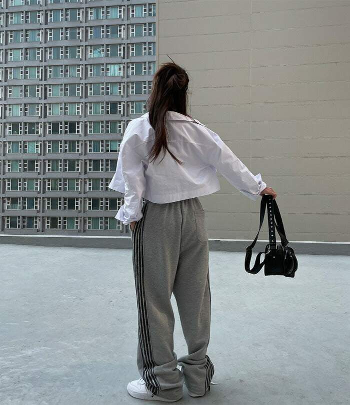 ULAN(ユーラン)(UNISEX) ラインストリングパンツ
