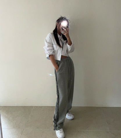 ULAN(ユーラン)(UNISEX) ラインストリングパンツ