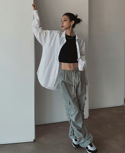 ULAN(ユーラン)メルシーシャリングナイロンカーゴパンツ