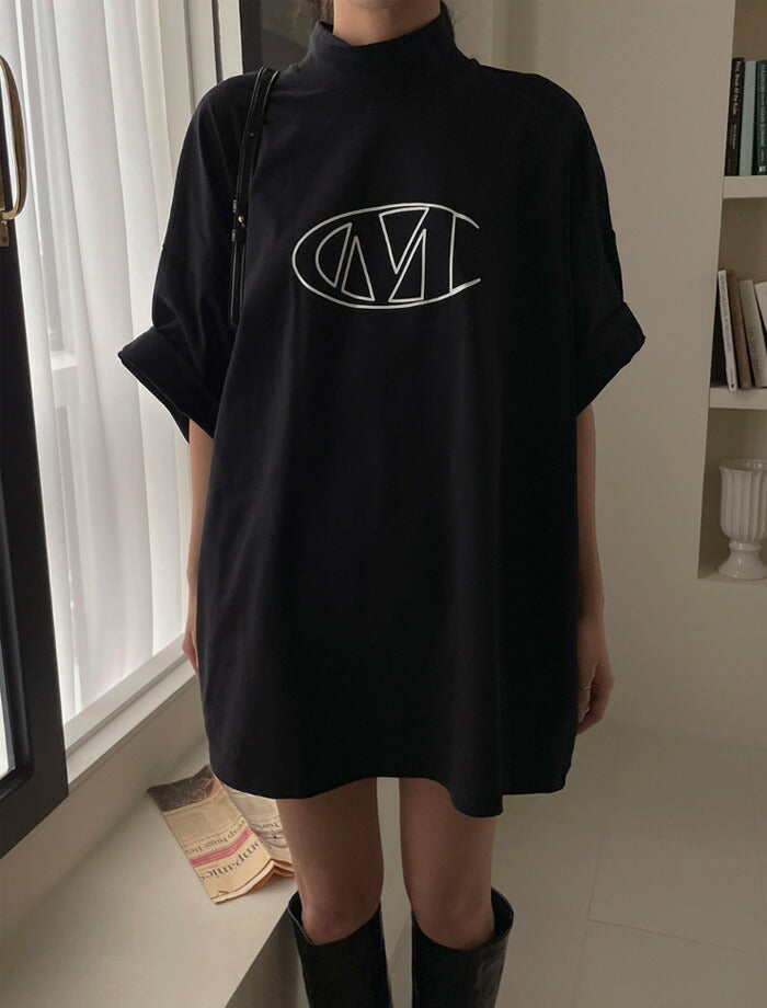 ULAN(ユーラン)(UNISEX) MCハーフネックオーバー半袖Tシャツ
