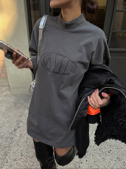 ULAN(ユーラン)(UNISEX) MCハーフネックオーバー半袖Tシャツ