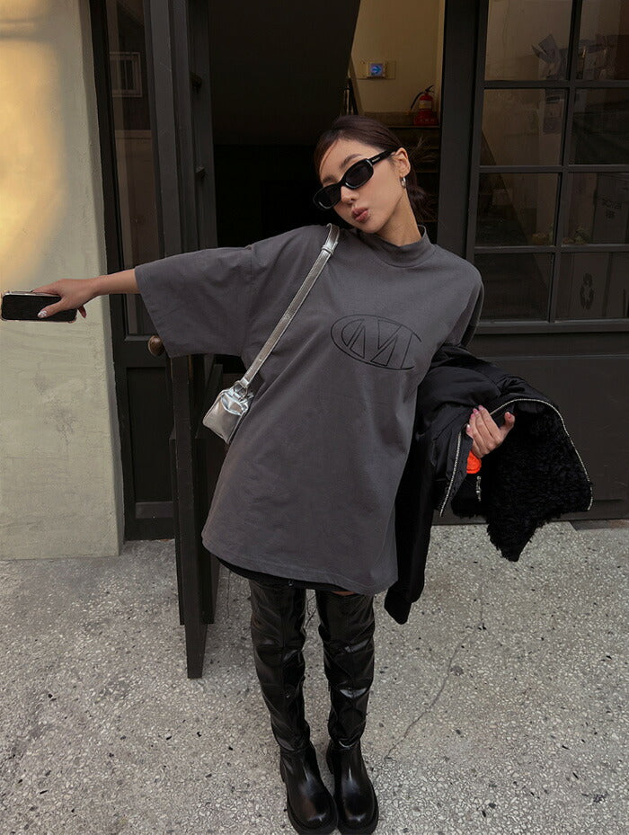 ULAN(ユーラン)(UNISEX) MCハーフネックオーバー半袖Tシャツ